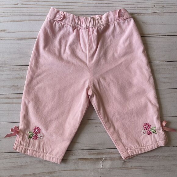 Nannette Baby Girl 2 Piece Bodysuit & Pink Floral Pants Set 0‑3M 100% Cotton - Picture 9 of 13